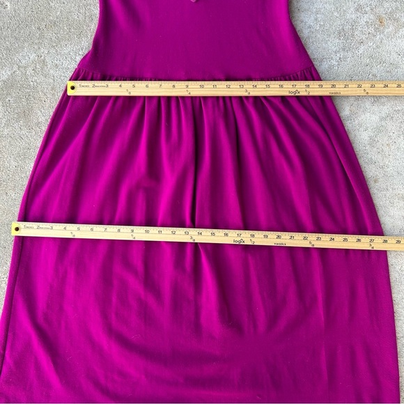 Vintage Dennis Goldsmith Magenta Knit Dress Long Sleeve Rhinestone USA Medium - Picture 6 of 11